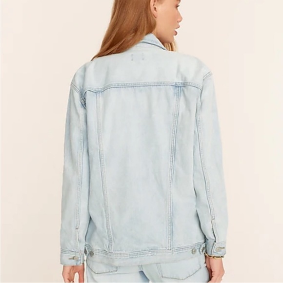 J. Crew Relaxed Oversized Denim Jacket Waterside Wash - Picture 3 of 5